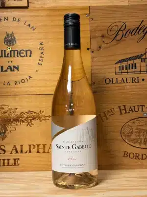 Saint Gabelle Rosé – elegante Zuid-Franse rosé met een heldere, lichtroze kleur in een verfijnde fles. Fris en fruitig, met tonen van aardbei, framboos en citrus. Perfect voor zomerse borrels, lichte gerechten en ontspannen momenten.