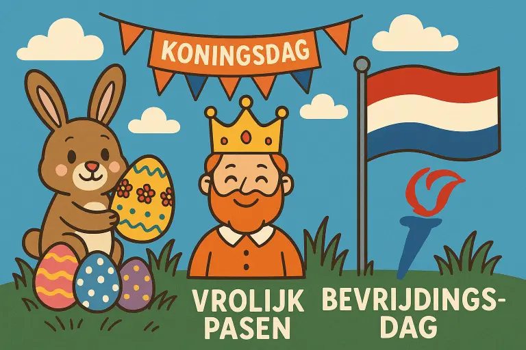 Aangepaste openingstijden tijdens Pasen, Koningsdag en Bevrijdingsdag