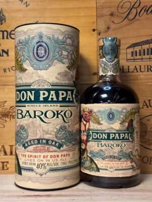 Fles Don Papa Baroko – Filipijnse rum met een barok design en smaken van vanille, fruit en karamel