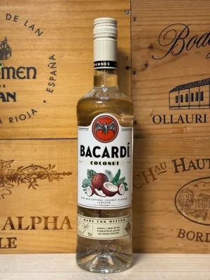 Fles Bacardi Coconut – zachte witte kokosrum met natuurlijke aroma’s, perfect voor zomerse cocktails en tropische mixdrankjes