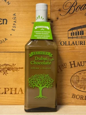 Fles Pechery Pistachios Cream Liqueur – Spaanse roomlikeur met pistachesmaak, romige textuur en luxe uitstraling