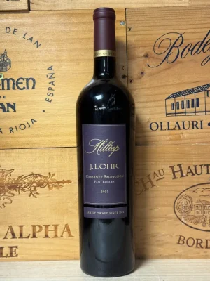 Fles J. Lohr Hilltop Cabernet Sauvignon – volle rode wijn uit Paso Robles met complexe aroma’s en luxe uitstraling.
