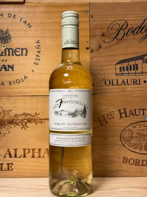 Fles Château Les Fontenelles Bergerac Moelleux – zoete witte wijn met tropisch fruit en florale aroma’s