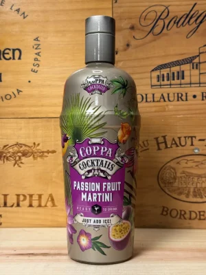 Fles Coppa Cocktails Passion Fruit Martini – tropische kant-en-klare cocktail met passievrucht, vanille vodka en limoen
