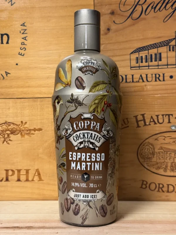 Fles Coppa Cocktails Espresso Martini – ready-to-drink cocktail met koffie, vodka en likeur, 700 ml, 14,9% alcohol