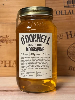 Mason Jar O'Donnell Roasted Apple – likeur met appel, kaneel, vanille en amandel, 20% alcohol, vegan en glutenvrij