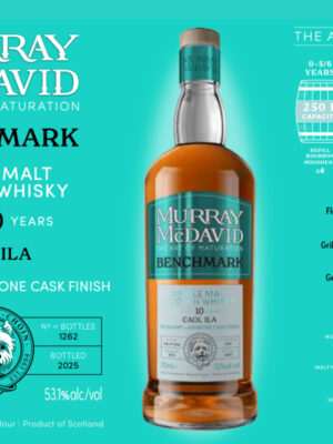 Murray McDavid Benchmark Caol Ila 10YO is een rokerige Islay single malt met PX sherry & Amarone cask finish. Complex en krachtig, 53,1% alc., gelimiteerd.