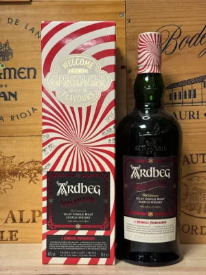 Fles Ardbeg Spectacular Limited Edition – turfachtige single malt met portvatríjping en florale en rokerige tonen