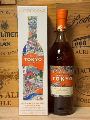 Fles Glenmorangie A Tale of Tokyo – limited edition whisky met Mizunara-eik, sinaasappelzeste, kersen en oosterse kruiden