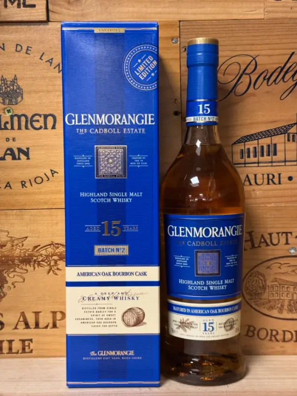 Fles Glenmorangie Cadboll Estate Batch 2 – Highland single malt whisky met honing, vanille, amandel en citrus