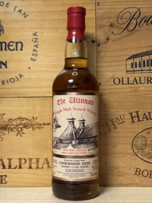 Fles The Ultimate Linkwood 2010 Sherry Cask Finish 56,8% met limited edition label en diepe amberkleur.