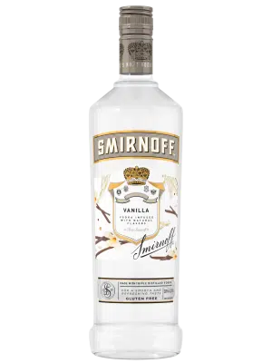 Fles Smirnoff Vanilla vodka 70cl – gearomatiseerde vodka met romige vanillesmaak, verkrijgbaar bij Slijterij Wijnhuis van den Bos