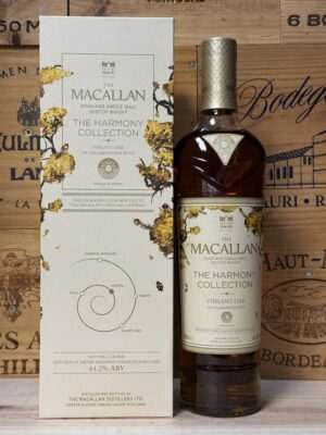 Fles Macallan The Harmony Collection Vibrant Oak met luxe duurzame verpakking