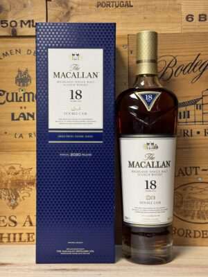 Fles Macallan 18 Years Old Double Cask 2020 met luxe verpakking