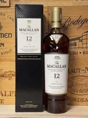 Fles Macallan 12 Years Old Sherry Oak met luxe verpakking
