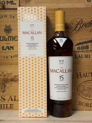 Fles Macallan 15 Years Old Colour Collection met luxe verpakking