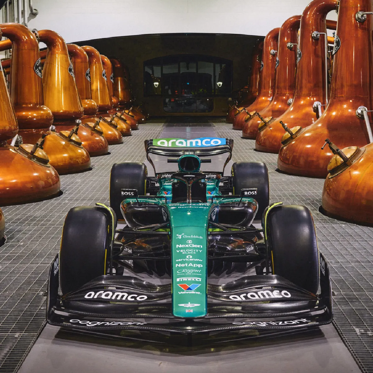 Aston Martin in Glenfiddich Distillery