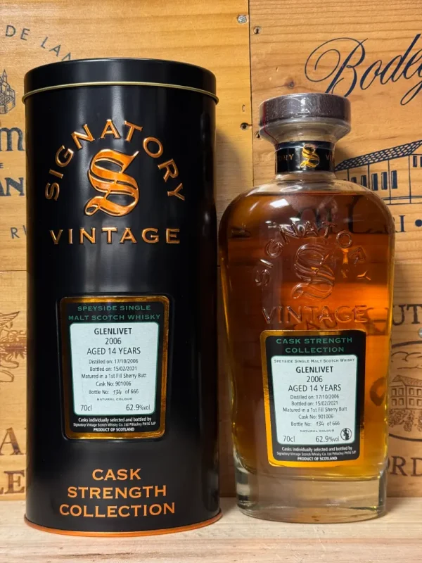 Signatory vintage Glenlivet 14 jaar cask no. 901006 62,9%