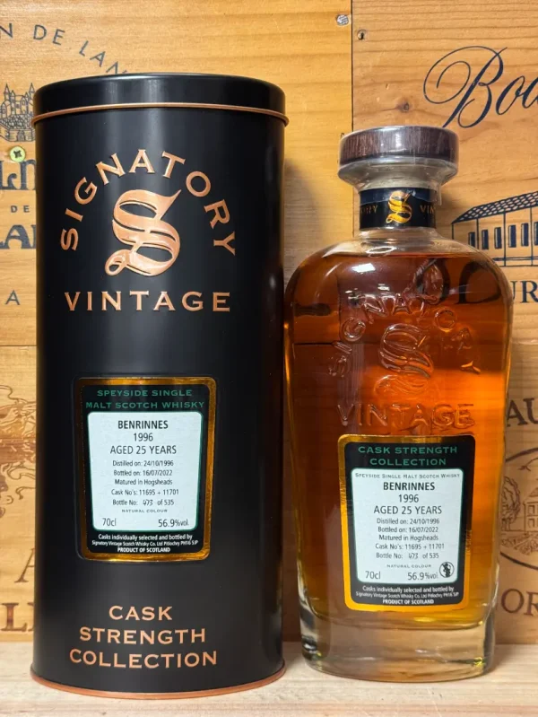 Signatory vintage Benrinnes 1996 25 jaar cask no. 11695 56,9%