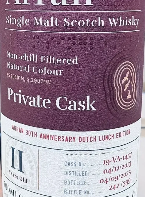 Arran 11 jaar Private Cask