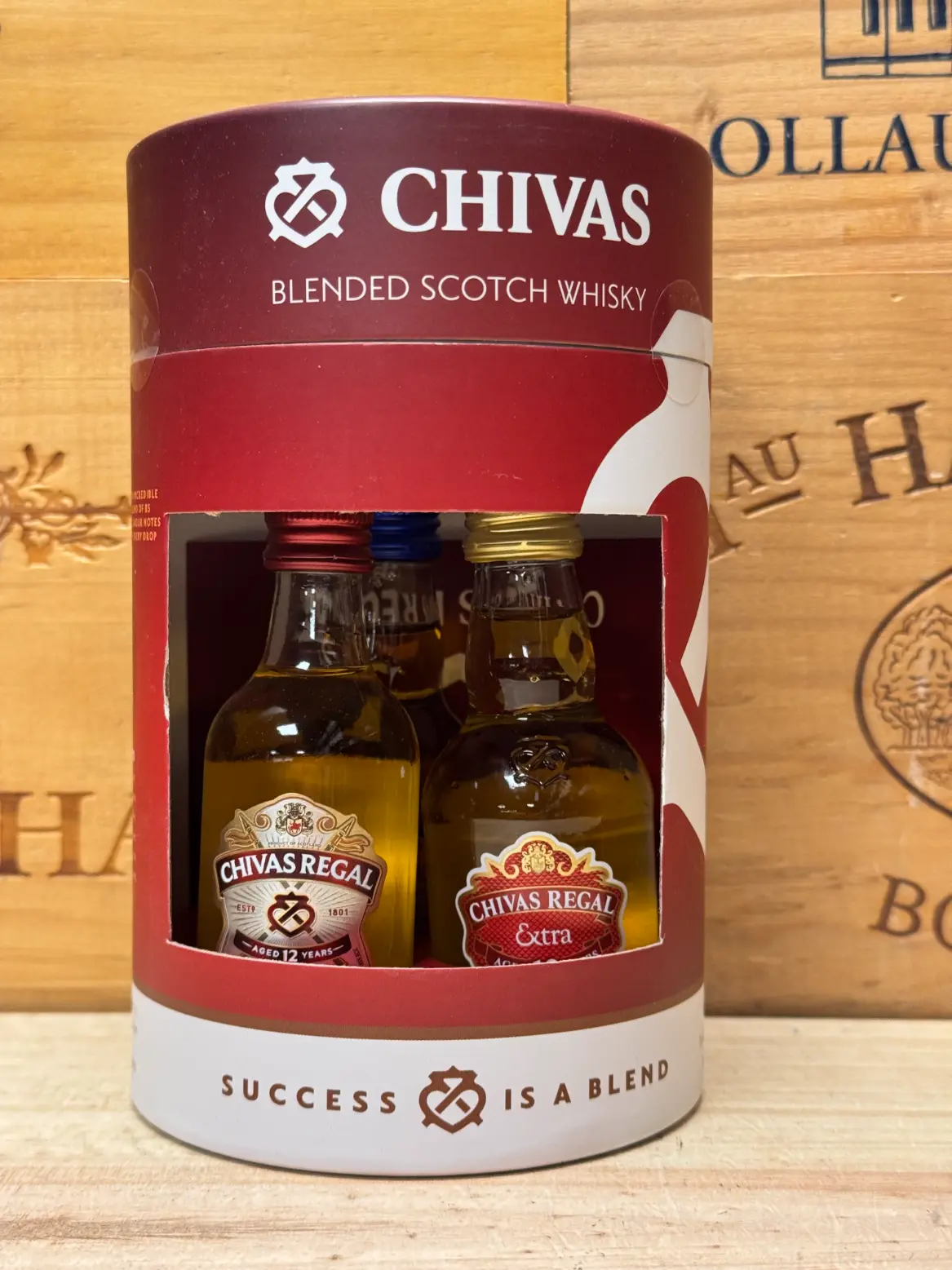 Chivas Whisky 3x5cl giftpack – Chivas Regal 12, Extra 13 en 18 jaar in luxe verpakking. Perfect als proefset, cadeau of relatiegeschenk.