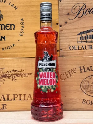 Fles Puschkin Watermelon vodka likeur met frisse watermeloensmaak.