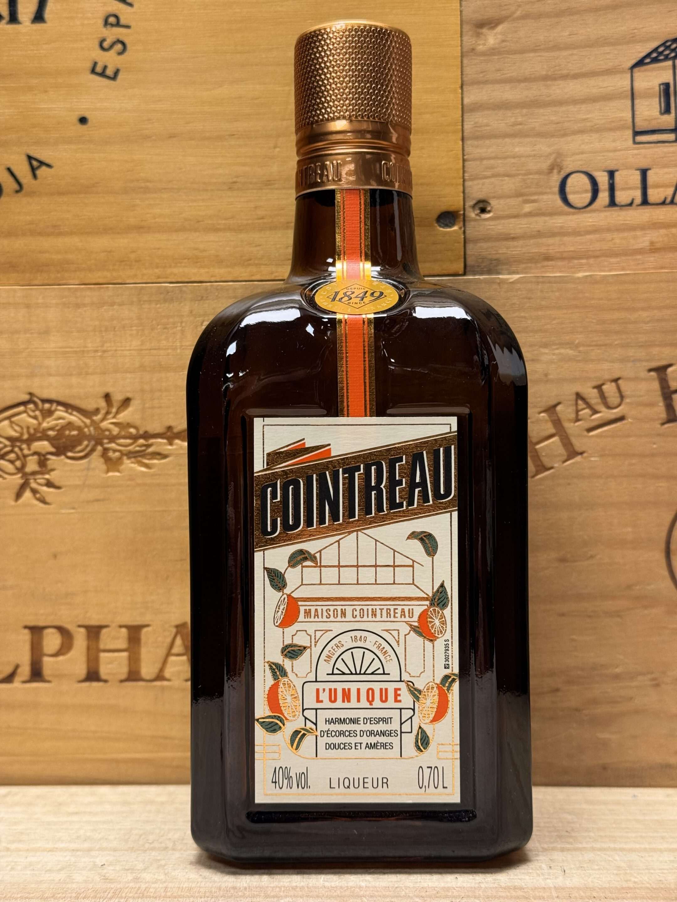 Fles Cointreau klassieke Franse sinaasappellikeur.