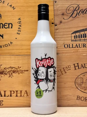 Fles Krijtje partyshot met de herkenbare smaak van krijtje-snoepjes.
