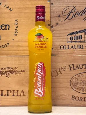 Fles Berentzen Mango Vanille tropische fruitlikeur met mango en vanille.