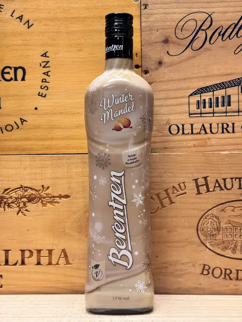 Fles Berentzen Winter Mandel zachte winterlikeur met amandelsmaak.