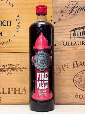 Fles Fireman Nederlandse vodka likeur met eucalyptus, menthol en kruiden.