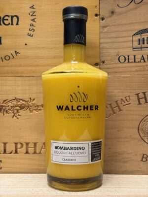 Fles Walcher Bombardino romige Italiaanse eierlikeur.