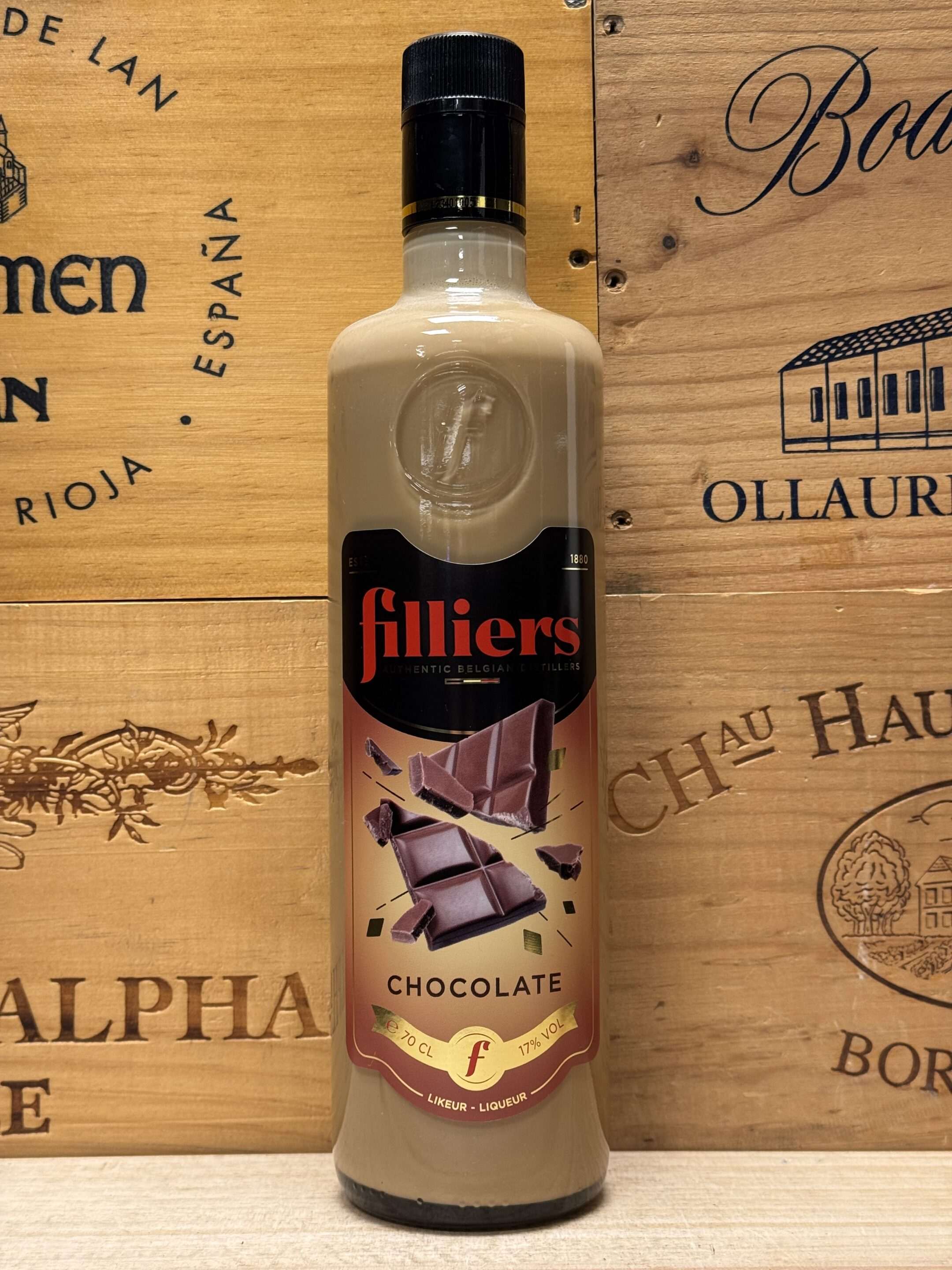 Fles Filliers Chocolate Belgische chocoladelikeur.