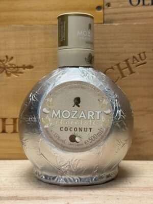 Fles Mozart Chocolate Coconut romige chocoladelikeur met kokos.