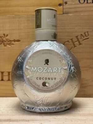Fles Mozart Chocolate Coconut romige chocoladelikeur met kokos.
