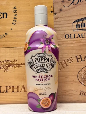 Fles Coppa Cocktails White Choc Passion Limited Edition romige cocktail met witte chocolade en passievrucht.