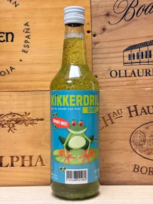 Fles KIKKERDRIL SHOT groene partyshot met chiazaadjes en kikkerdril-look.