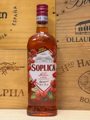 Soplica malina z roza framboos roos