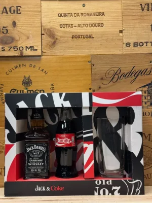 Jack Daniel’s cola en glas met 0,35L in geschenkverpakking