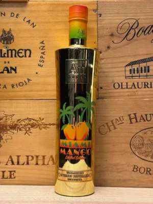 Fles Au Vodka Miami Mango premium tropische vodka.